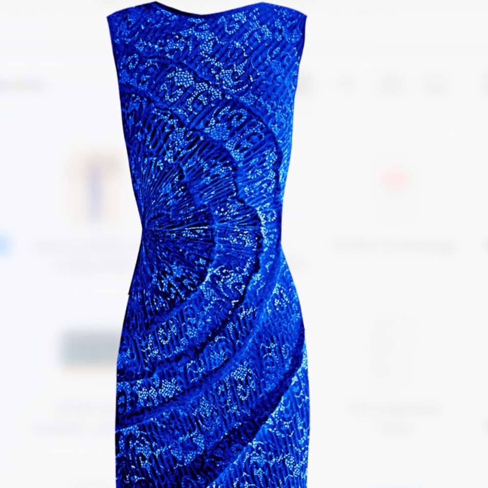 Georgia Hardinge Spiral Dress Floor Length in Cobalt - Picture 2 of 5